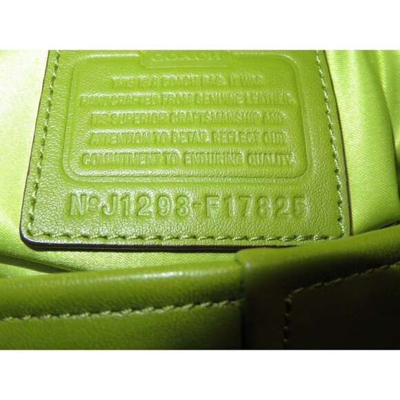 Coach 2012 Chelsea Green Smooth Leather Turn-lock Flap Adjustable Chain Handbag - Picture 7 of 15